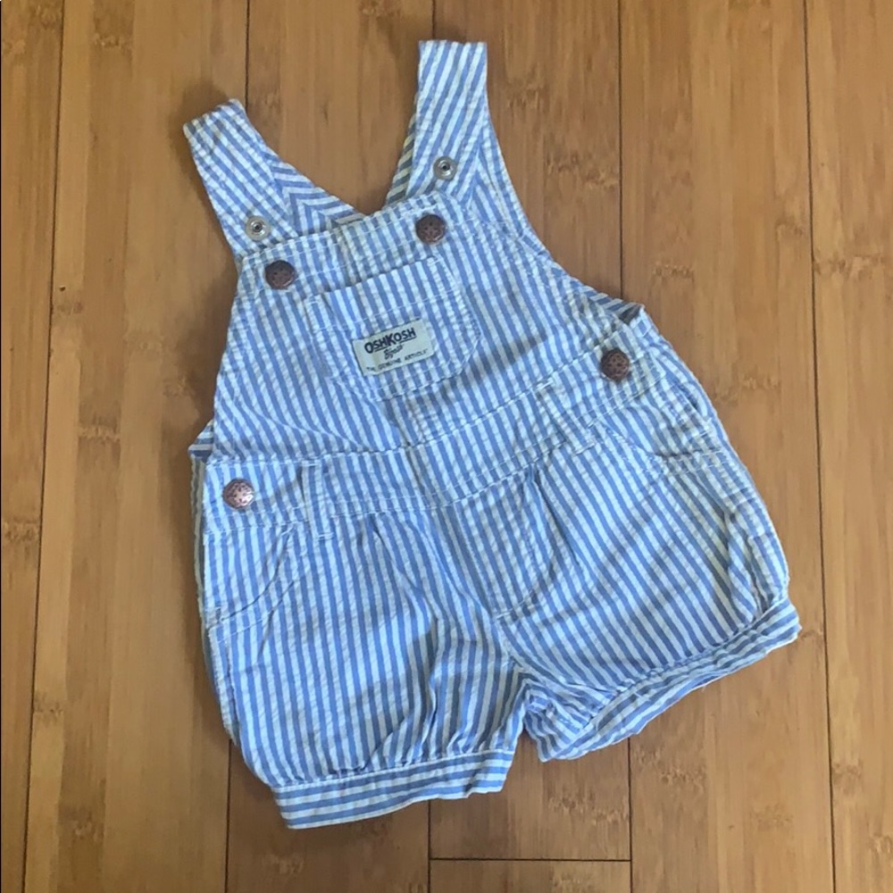 Osh Kosh stripped overalls